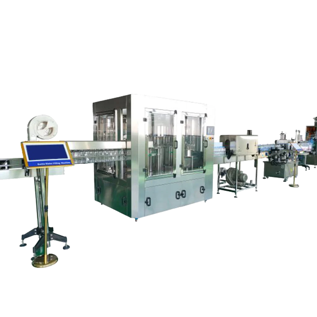 Bottle washing filling capping labelling line