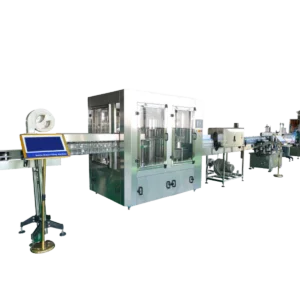 Bottle washing filling capping labelling line