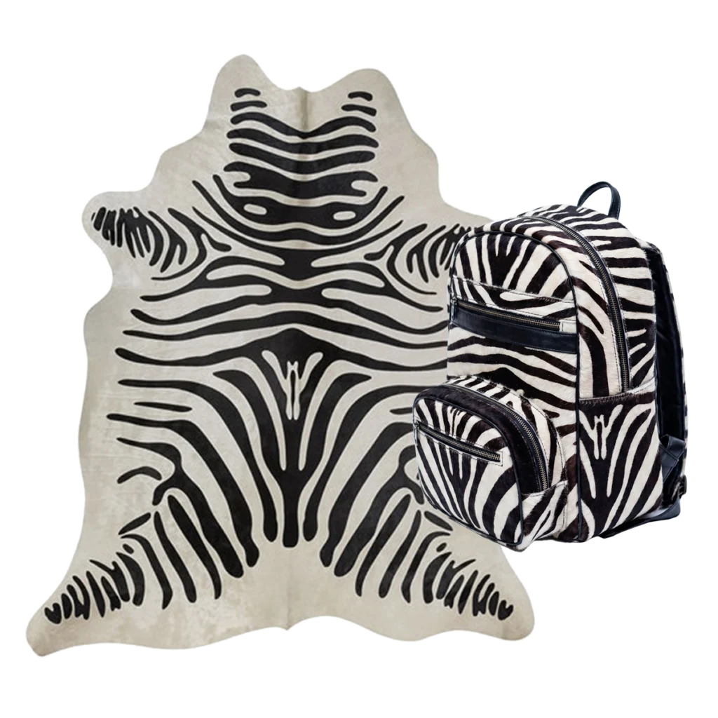 Bovine Hair-on Hide Zebra Print